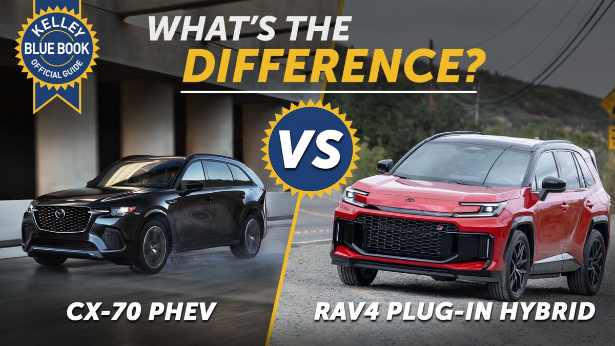 Mazda CX-70 vs Toyota RAV4 Plug-in Hybrid.