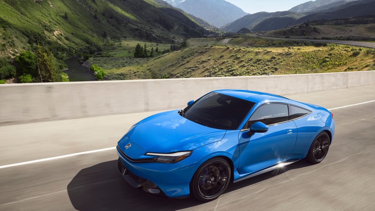 2026 Honda Prelude in blue on the road.
