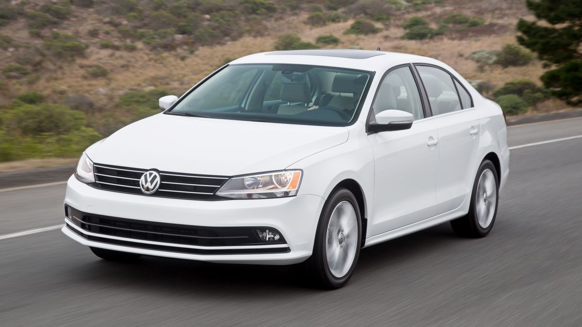 2017 Volkswagen Jetta driving on a road.
