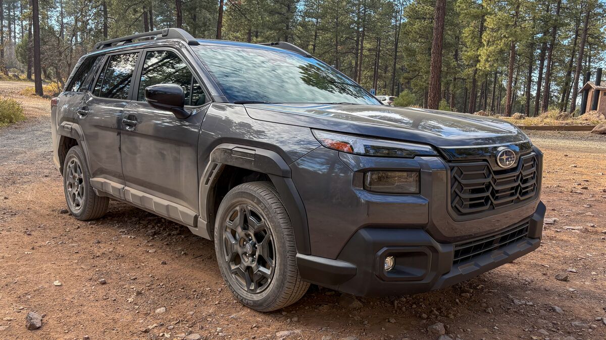 2026 Subaru Outback parked outside on a dirt road.