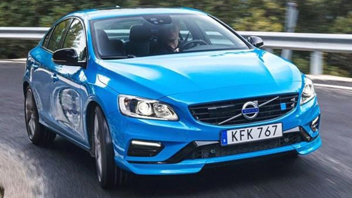 2017 Volvo S60 Polestar on the road.