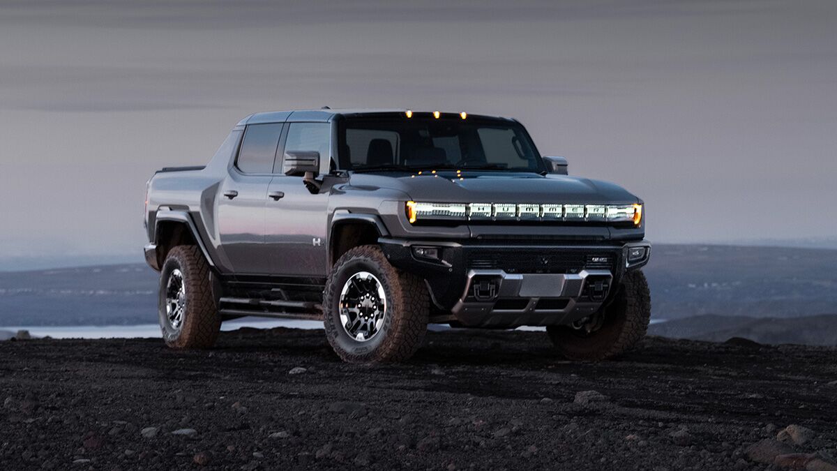 2025 GMC Hummer EV Pickup paarked outside.