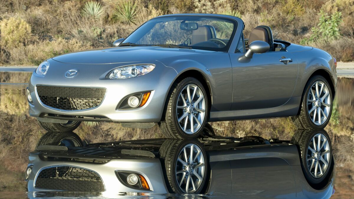 2009 Mazda MX-5 Miata on the road.
