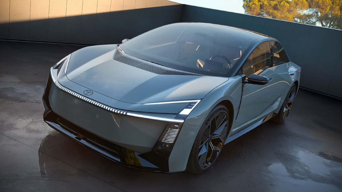 The Toyota Corolla Concept seen from an overhead front quarter angle