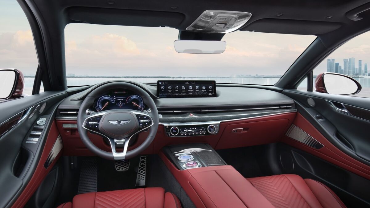 2022 Genesis G80 front cabin.  