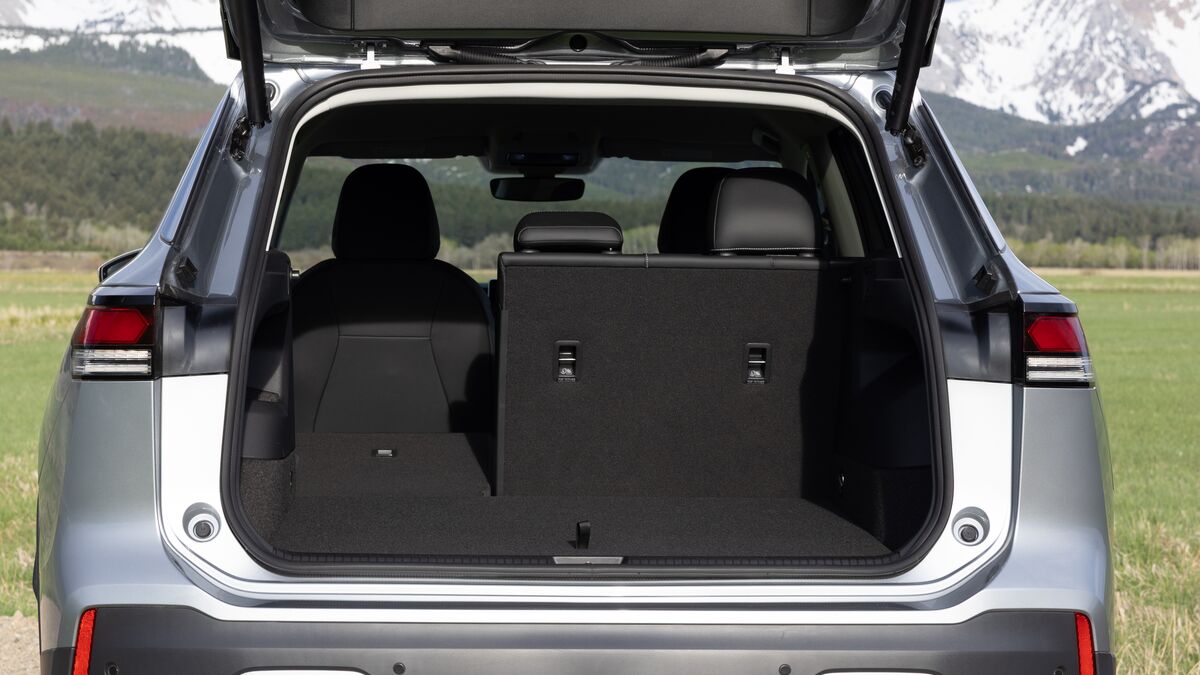 2025 Volkswagen Tiguan with its trunk open.