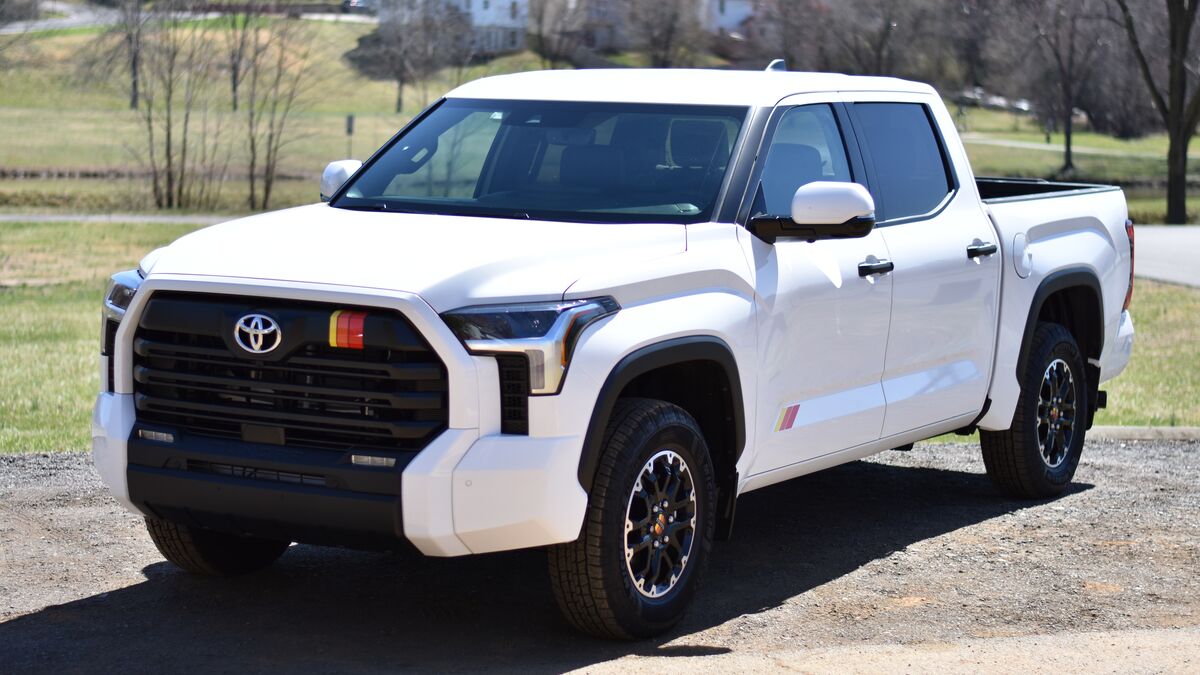 2025 Toyota Tundra parked in the woods.