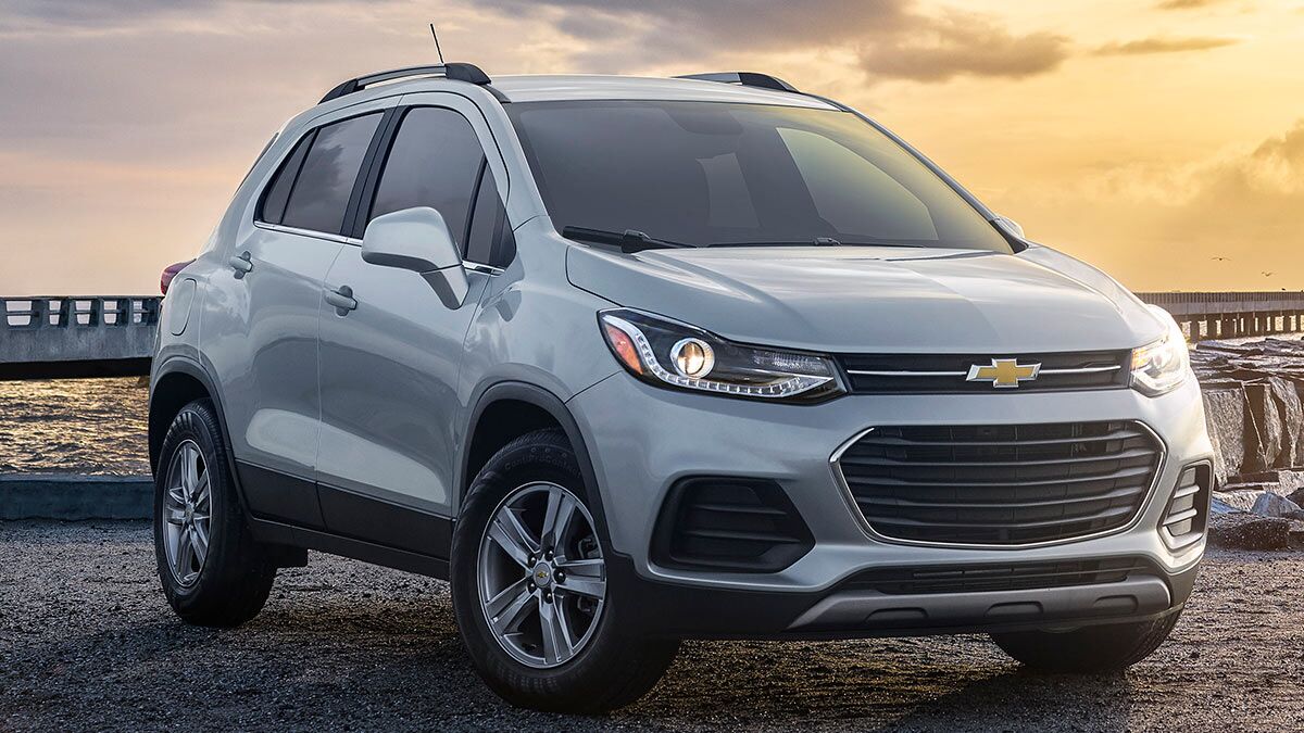 2021 Chevrolet Trax White by sunset