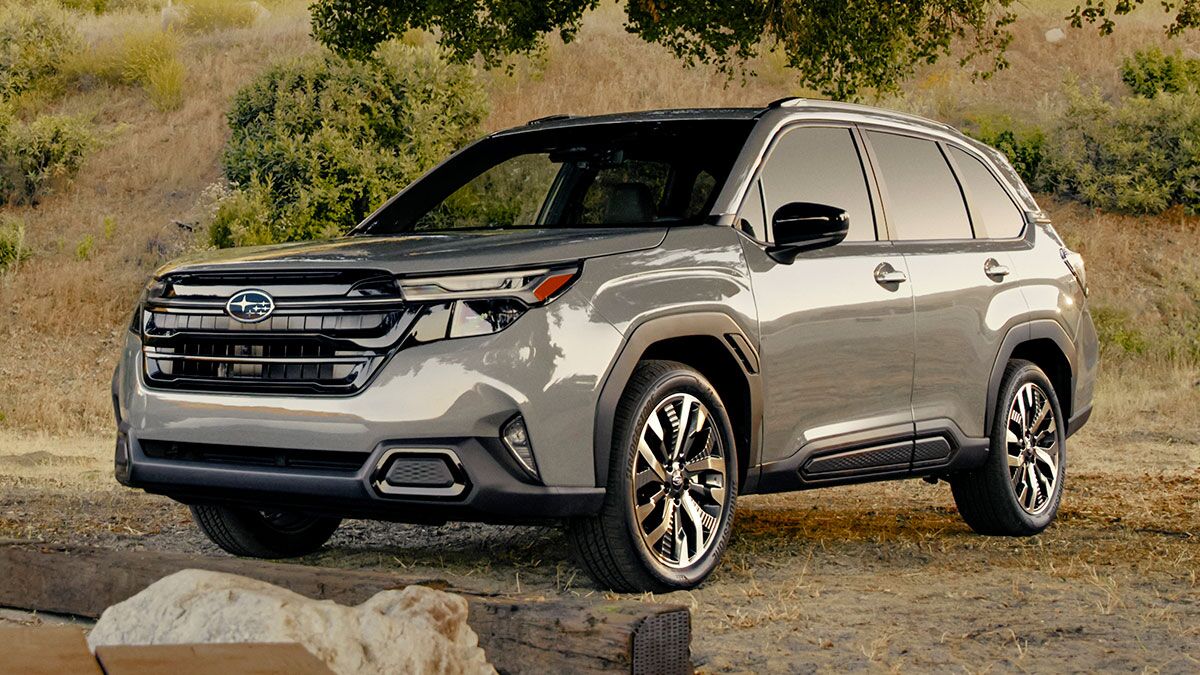 2025 Subaru Forester Sport in grey.