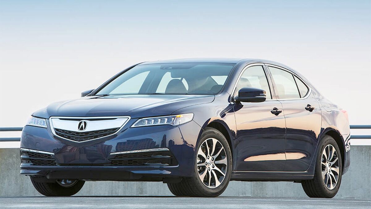 2017 Acura TLX in blue.