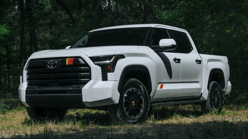 White 2026 Toyota Tundra with the TRD Rally Package.