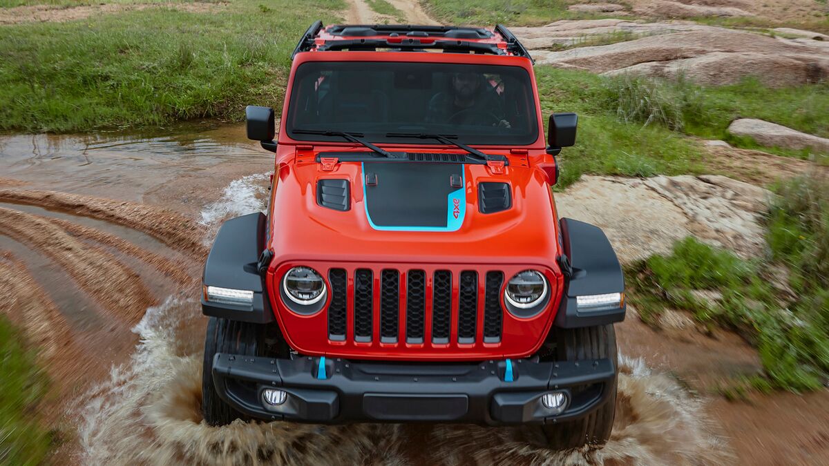 The 2021 Jeep Wrangler 4xe seen from overhead