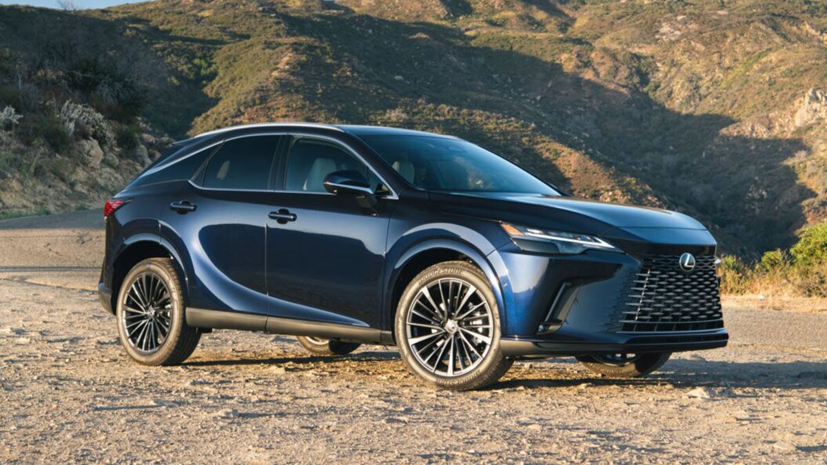 2025 Lexus RX parked in the desert.
