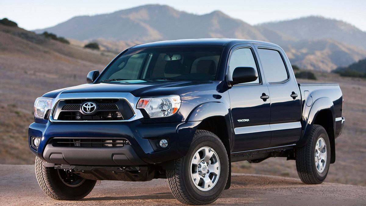 2015 Toyota Tacoma in black.